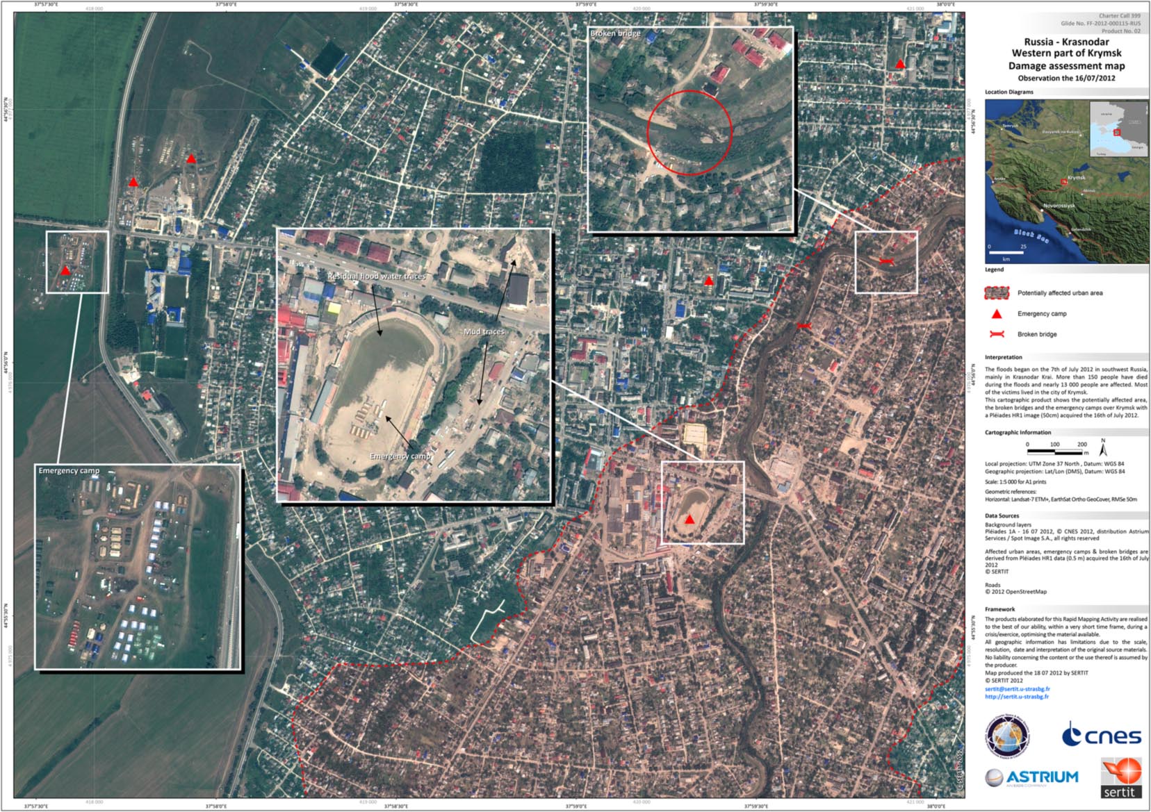 Карта затопления крымска в 2012 году