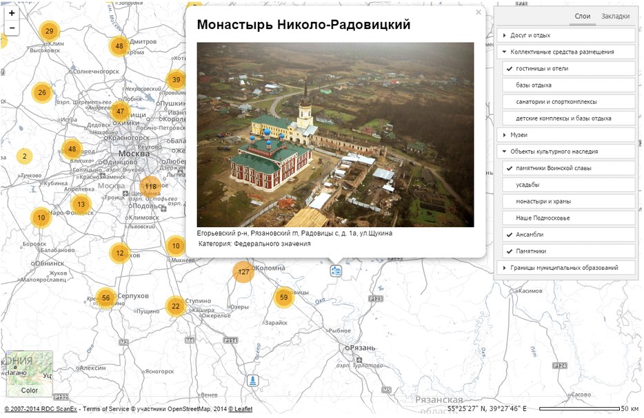 Карта объектов культурного наследия москвы