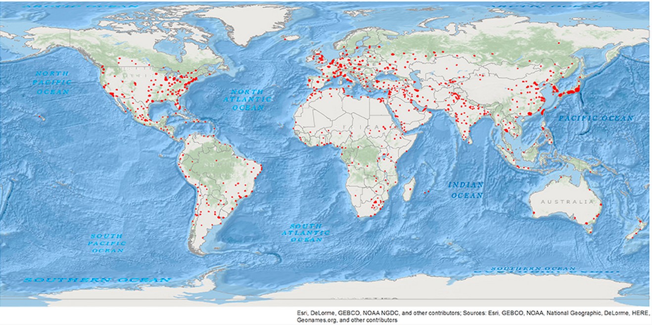Уникальный свежий архив сверхвысокодетальных данных Pleiades охватывает более 650 крупных городов на всех континентах, из которых на 200 городов данные получены всего пару недель назад.  Источник: http://www.geo-airbusds.com/en/6574-national-coverages-less-than-1-year-old?c=gb