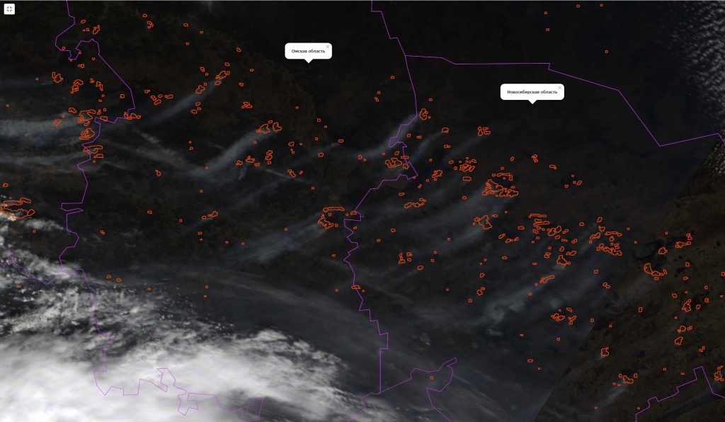 Фрагмент снимка TERRA (MODIS, true color) района пожаров в Омской и Новосибирской областях за 9 мая 2021 г. снимок_20210509_TERRA.jpg