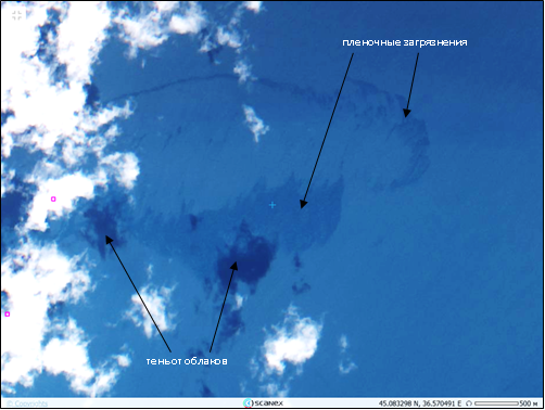 рис. 4а. разливы на оптическом снимке Sentinel-2, 21.06.2025
