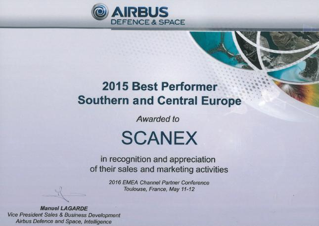 SCANEX_Best Performer 2015_Airbus DS