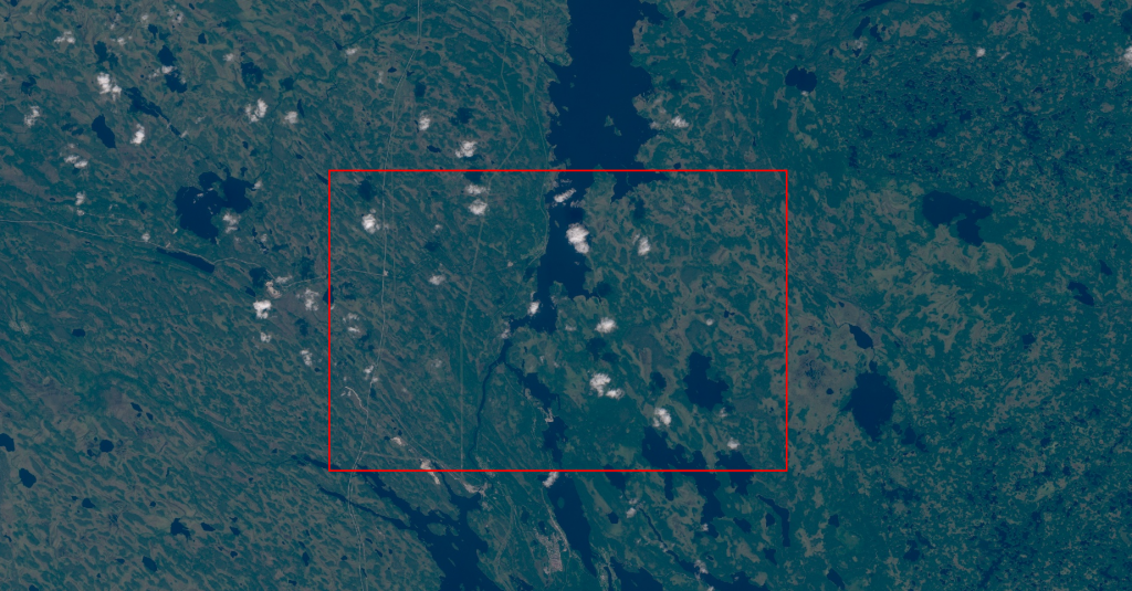 Рис.1. Фрагмент снимка КА SENTINEL-2 от 26.07.2024 09:15 UTC. Синтез в натуральных цветах