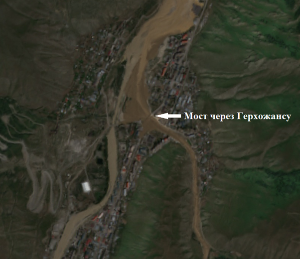 Рис. 4. Фрагмент Sentinel-2A от 22.07.2025 в Тырныаузе 