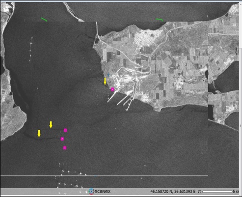 Рис. 1. Фрагмент РЛИ Sentinel-1A от 17.05.2025, 03:39 UTC. © ESA